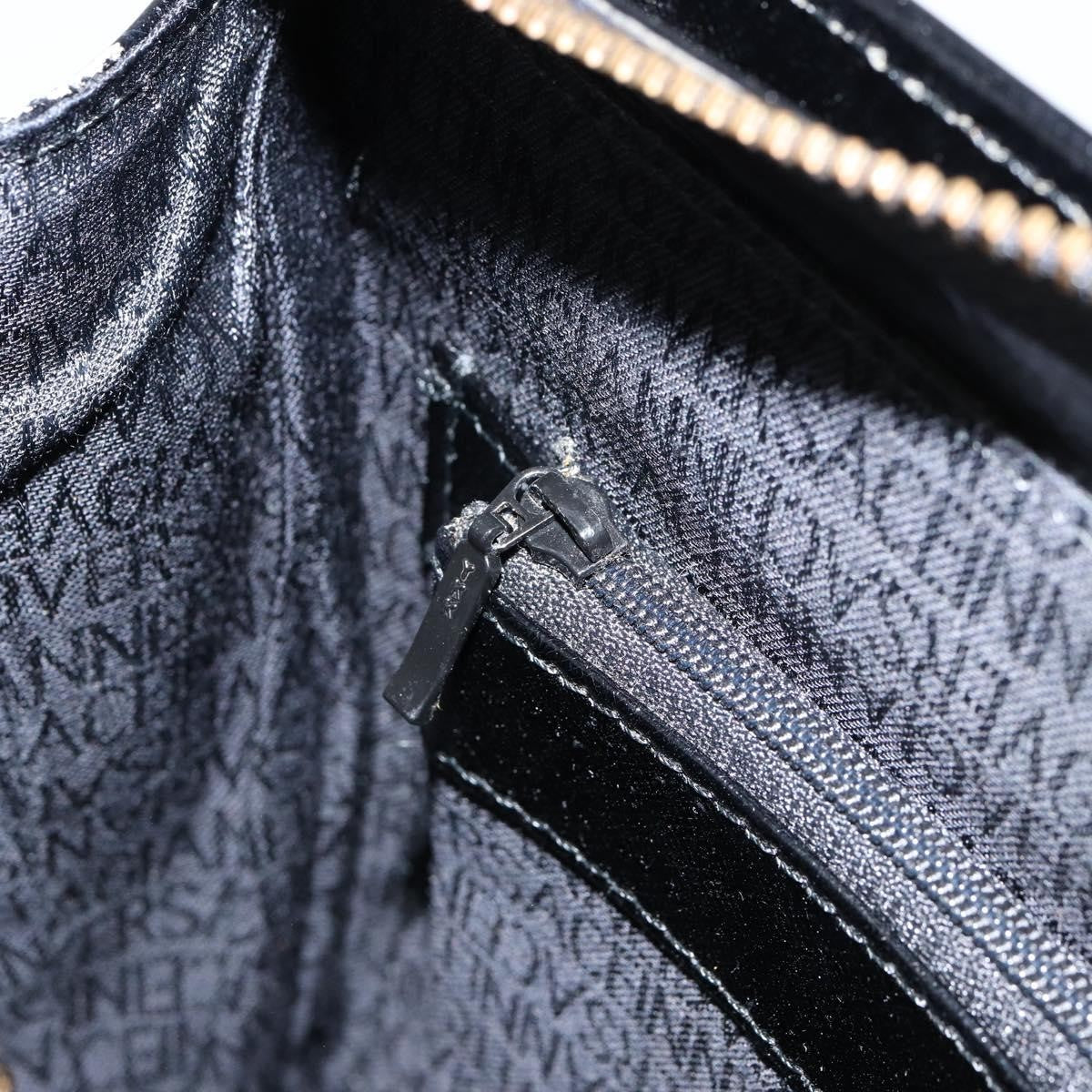 Versace Vintage Shoulder Bag Leather, BLACK, LEATHER, Tote bag