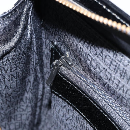 Versace Vintage Shoulder Bag Leather, BLACK, LEATHER, Tote bag