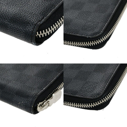 Louis Vuitton Zippy wallet vertical Damier Graphite, BLACK, LEATHER, Wallets
