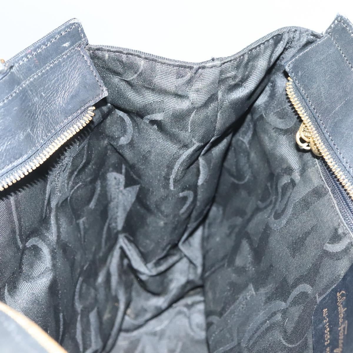 Salvatore Ferragamo Vala Shoulder Bag Canvas, BLACK, CANVAS, Shoulder bag