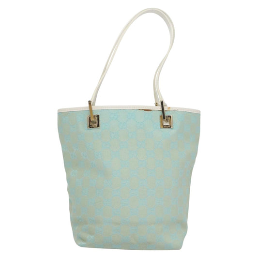 Gucci Vintage Bucket Shopping Tote GG Canvas, BLUE, CANVAS, Tote bag