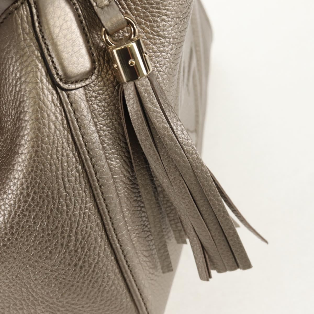 Gucci Soho Convertible Hobo Leather, GOLD, LEATHER, Handbag