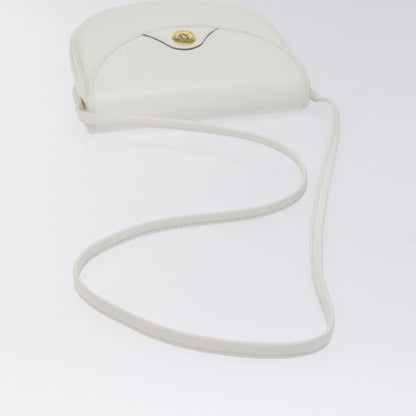 Christian Dior Flap Shoulder Bag Leather, WHITE, LEATHER, Shoulder bag