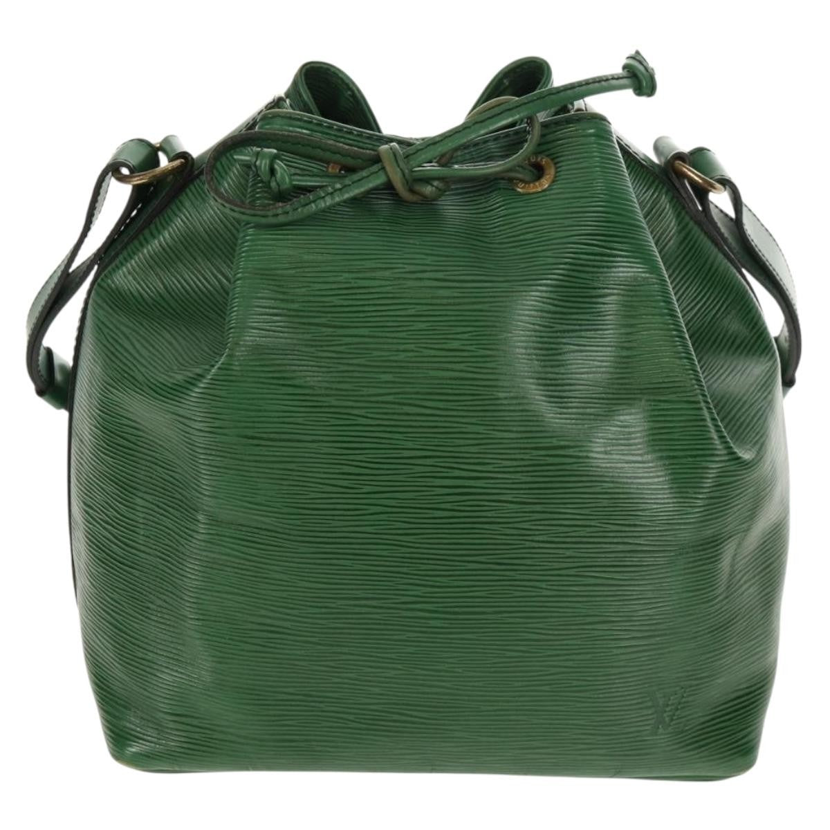 Louis Vuitton Petit Noe Handbag Epi Leather, GREEN, LEATHER, Shoulder bag