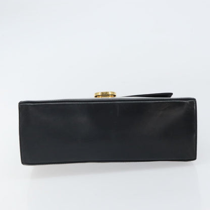 Salvatore Ferragamo Convertible Top Handle Bag Leather, BLACK, LEATHER, Handbag