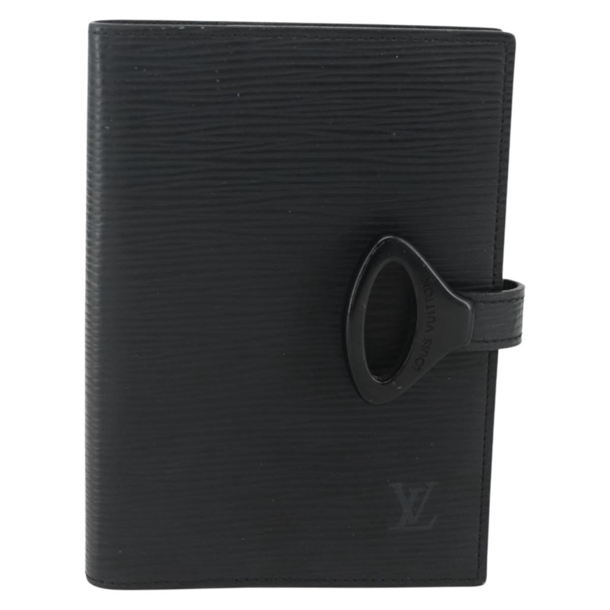 Louis Vuitton Agenda Cover Epi Leather, BLACK, LEATHER, Wallets