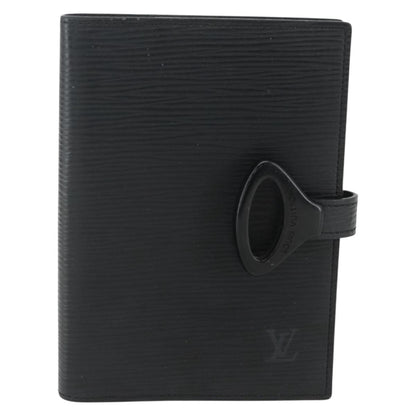 Louis Vuitton Agenda Cover Epi Leather, BLACK, LEATHER, Wallets