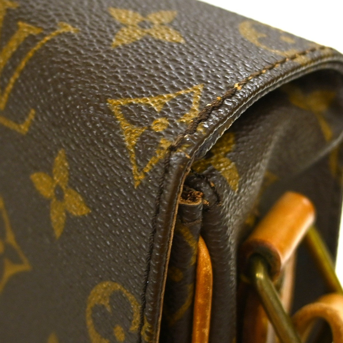 Louis Vuitton Cartouchiere Handbag Monogram Canvas, Brown, Canvas, Shoulder Bag