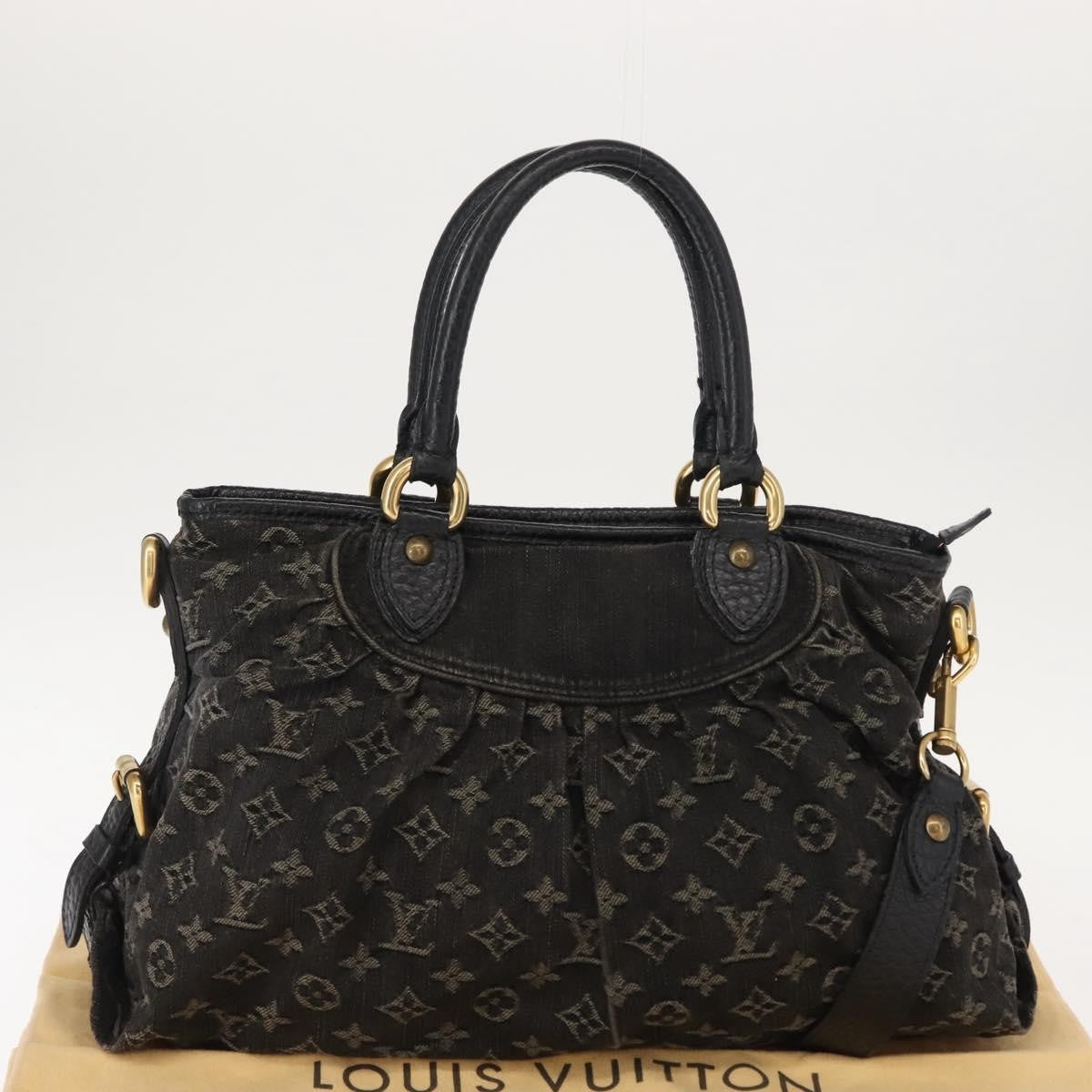 Louis Vuitton Neo Cabby Handbag Denim, BLACK, DENIM_JEANS, Handbag