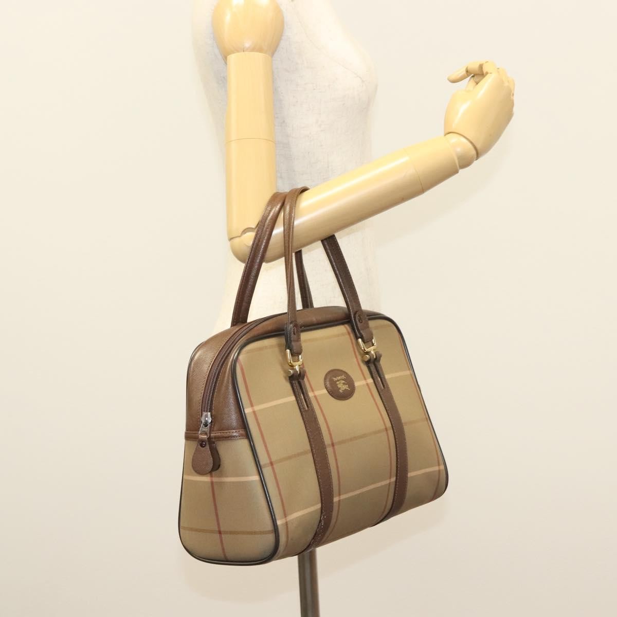 Burberry Nova Check Handbag Nova Check Canvas, BEIGE, CANVAS, Handbag