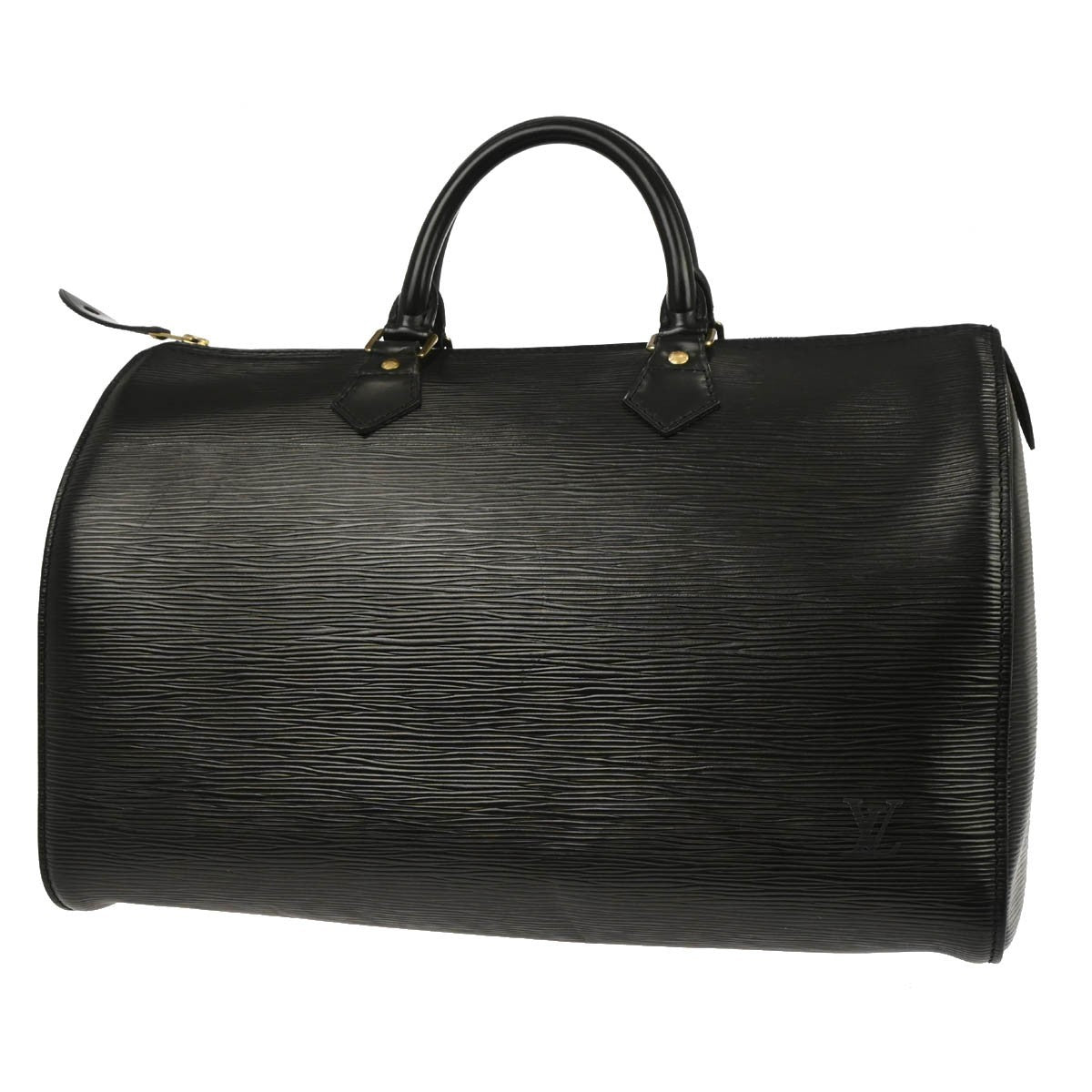 Louis Vuitton Speedy Handbag Epi Leather, BLACK, LEATHER, Handbag