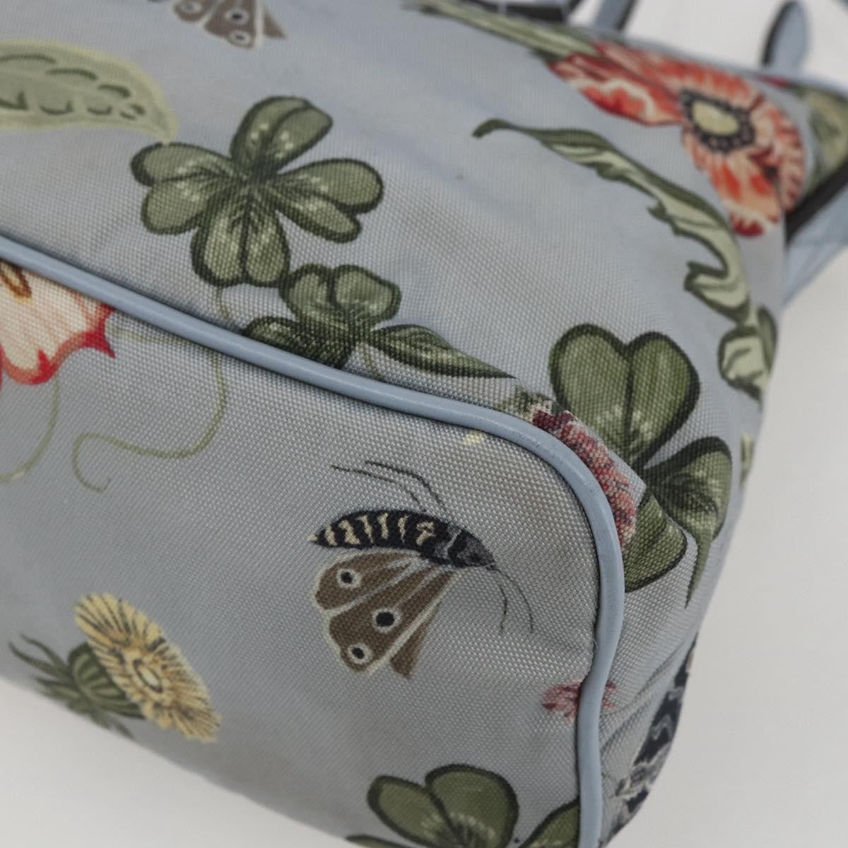 Gucci Convertible Zip Tote Flora Canvas, BLUE, CANVAS, Tote bag