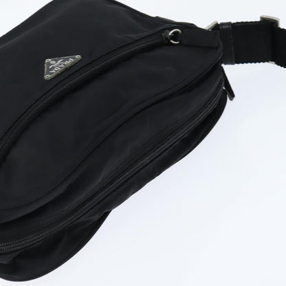 Prada Front Pocket Camera Bag Tessuto, BLACK, NYLON, Shoulder bag