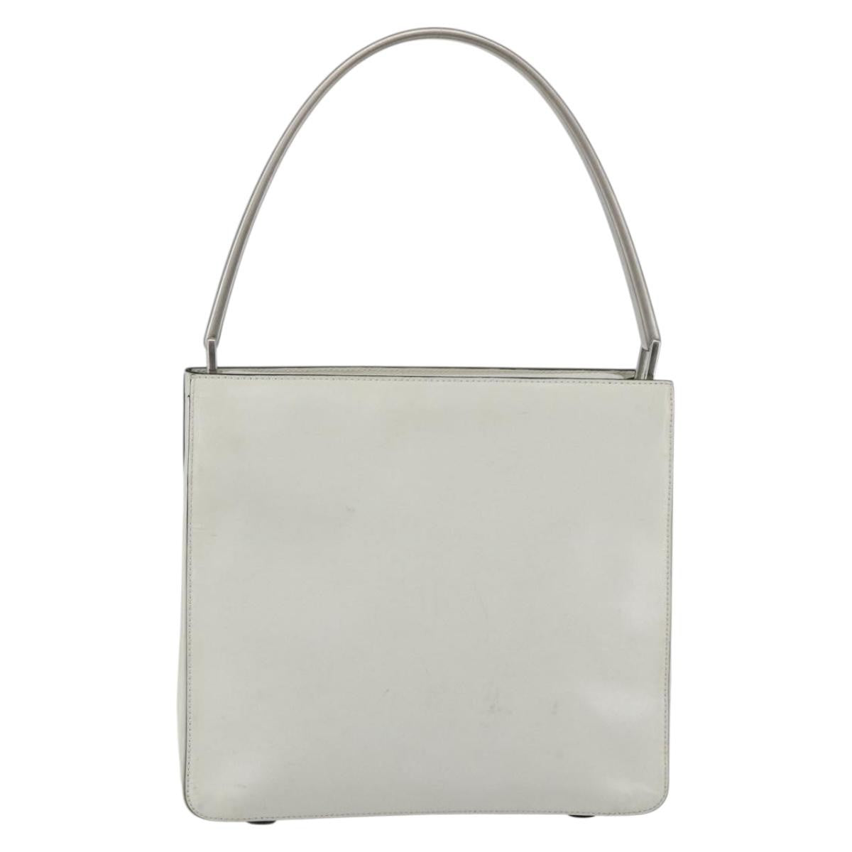 Prada Vintage Handbag Leather, WHITE, LEATHER, Handbag
