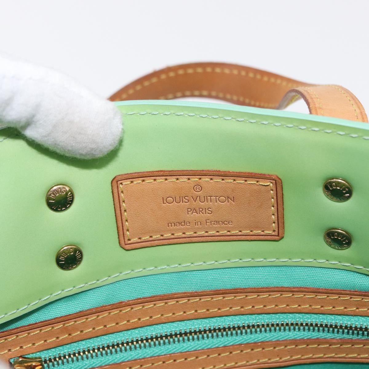 Louis Vuitton Reade Handbag Monogram Vernis, GREEN, PATENT_LEATHER, Tote bag