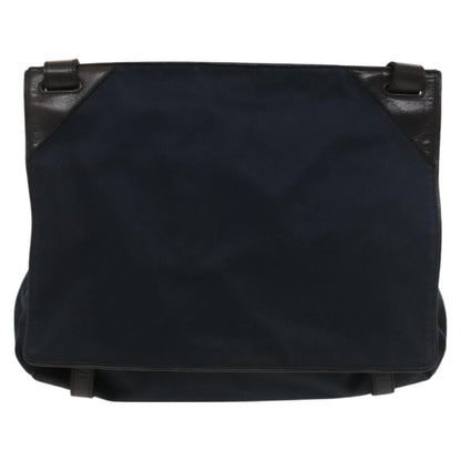 Bottega Veneta Vintage Flap Shoulder Bag Cotton, NAVY, COTTON, Shoulder bag