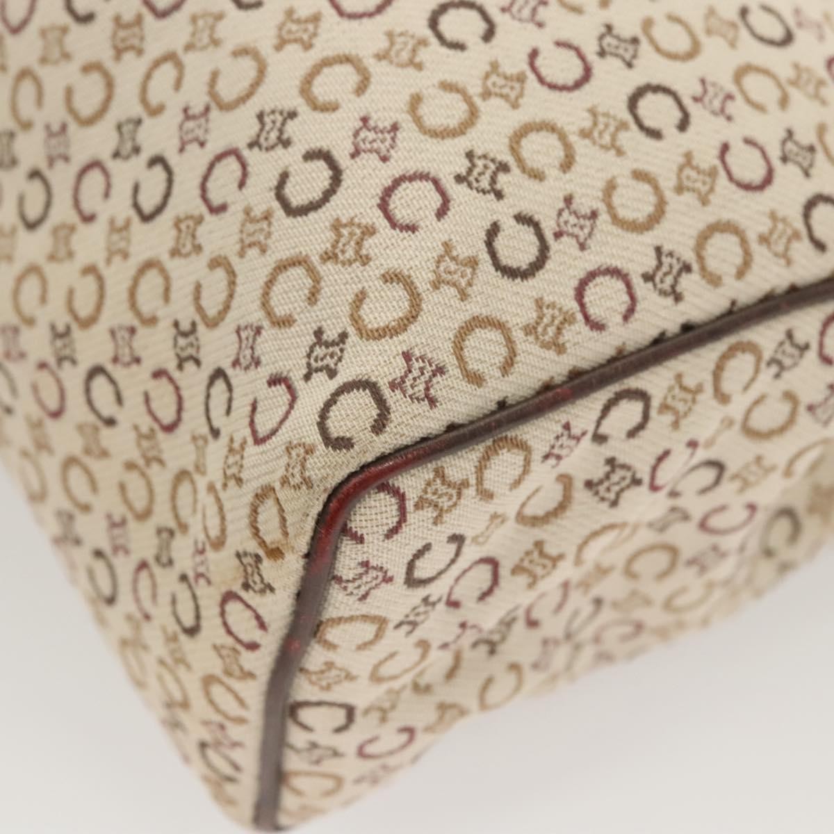 Celine Vintage Macadam Handbag Canvas, BEIGE, CANVAS, Handbag