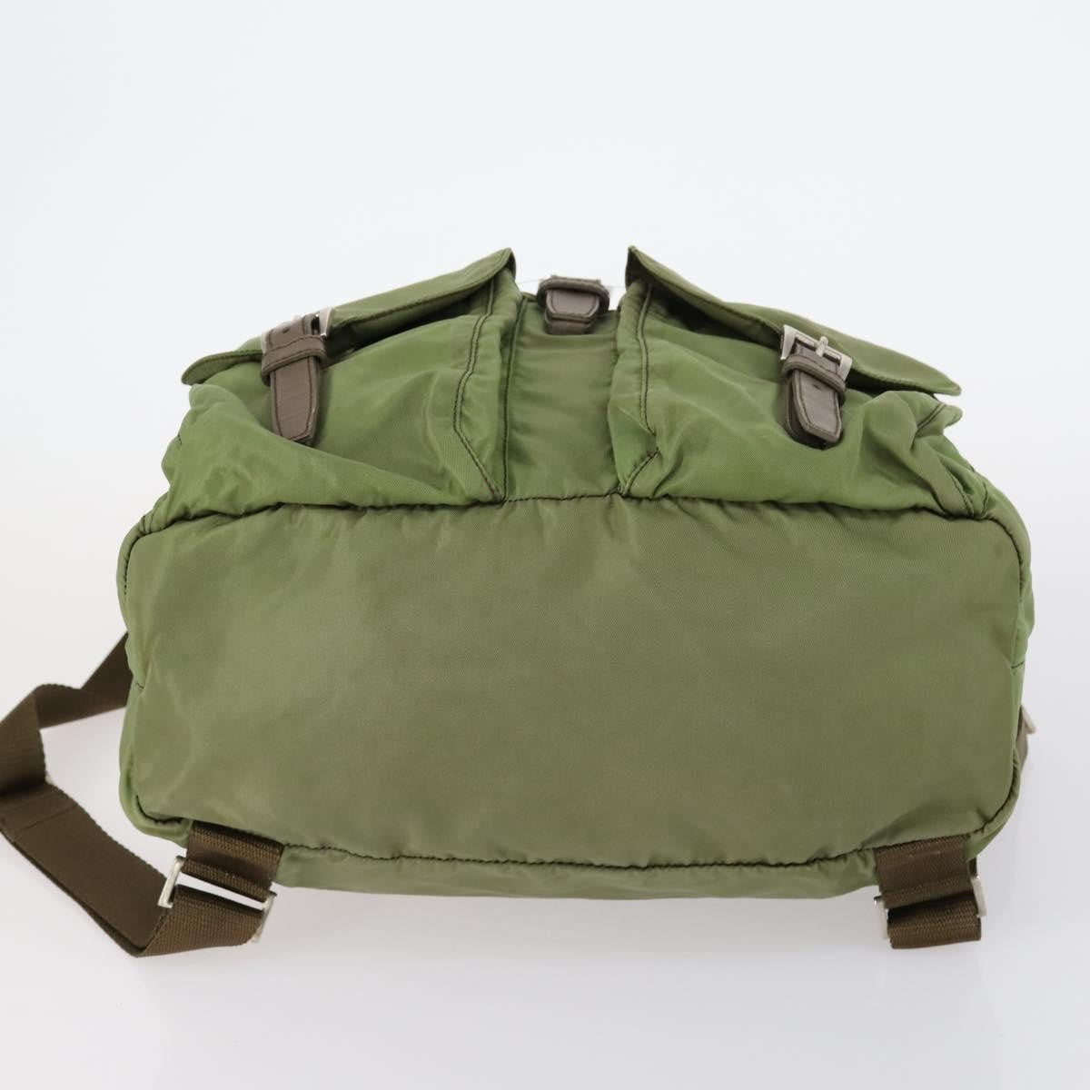 Prada Double Front Pocket Backpack Tessuto, KHAKI, NYLON, Backpack