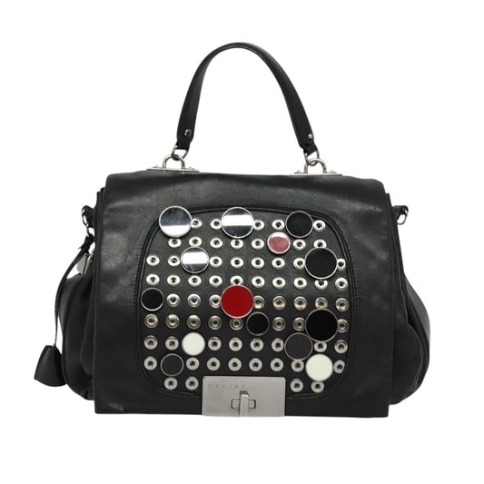 Celine Handbag Leather, BLACK, LEATHER, Handbag