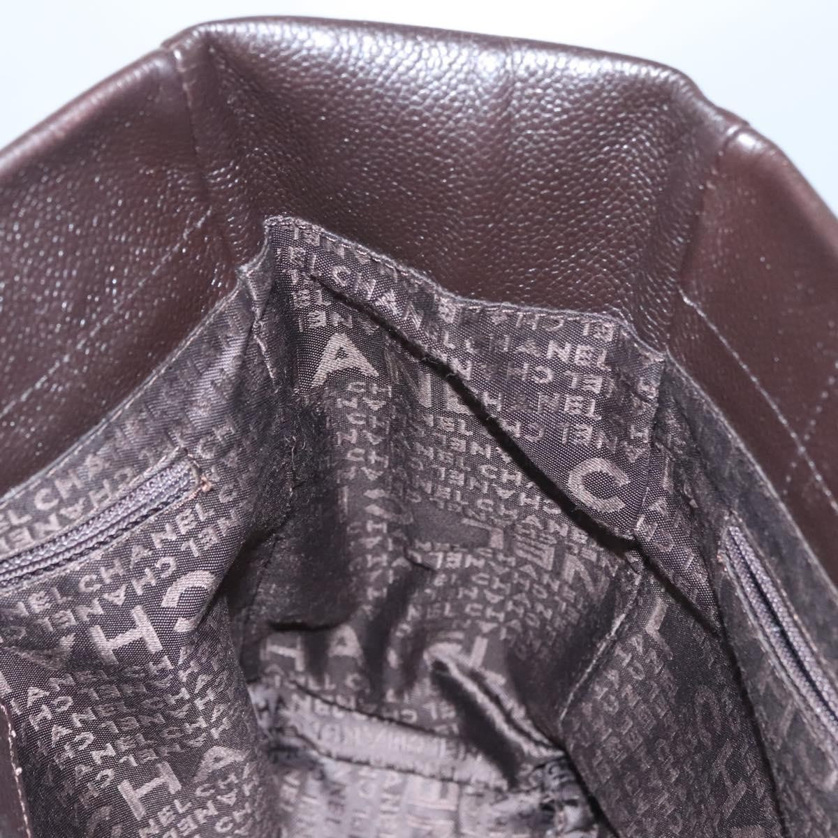 Chanel Chocolate Bar Coco Mark handbag Caviar skin, BROWN, LEATHER, Handbag