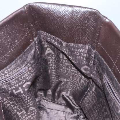 Chanel Chocolate Bar Coco Mark handbag Caviar skin, BROWN, LEATHER, Handbag