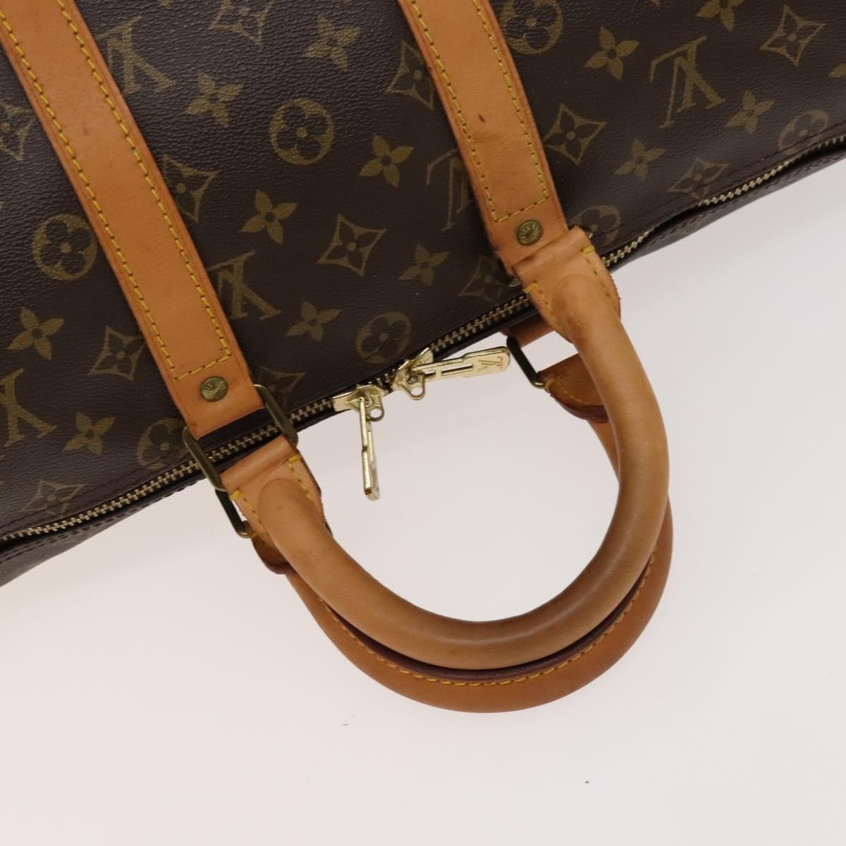 Louis Vuitton Keepall Bag Monogram Canvas, BROWN, CANVAS, Travel bag