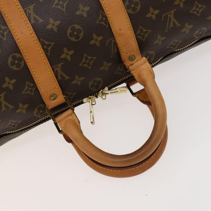 Louis Vuitton Keepall Bag Monogram Canvas, BROWN, CANVAS, Travel bag