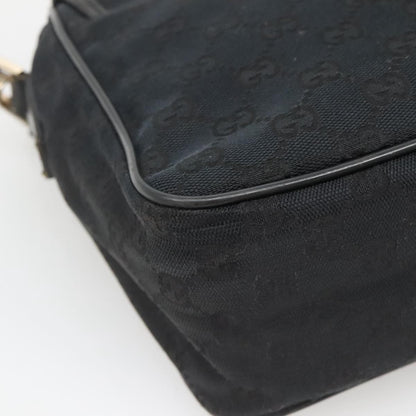 Gucci Flap Messenger Bag GG Coated Canvas, BLACK, CANVAS, Shoulder bag