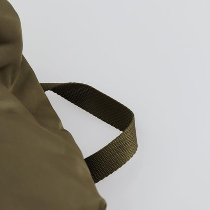 Prada Vela Double Front Pocket Backpack Tessuto with Saffiano Leather, KHAKI, NYLON, Backpack