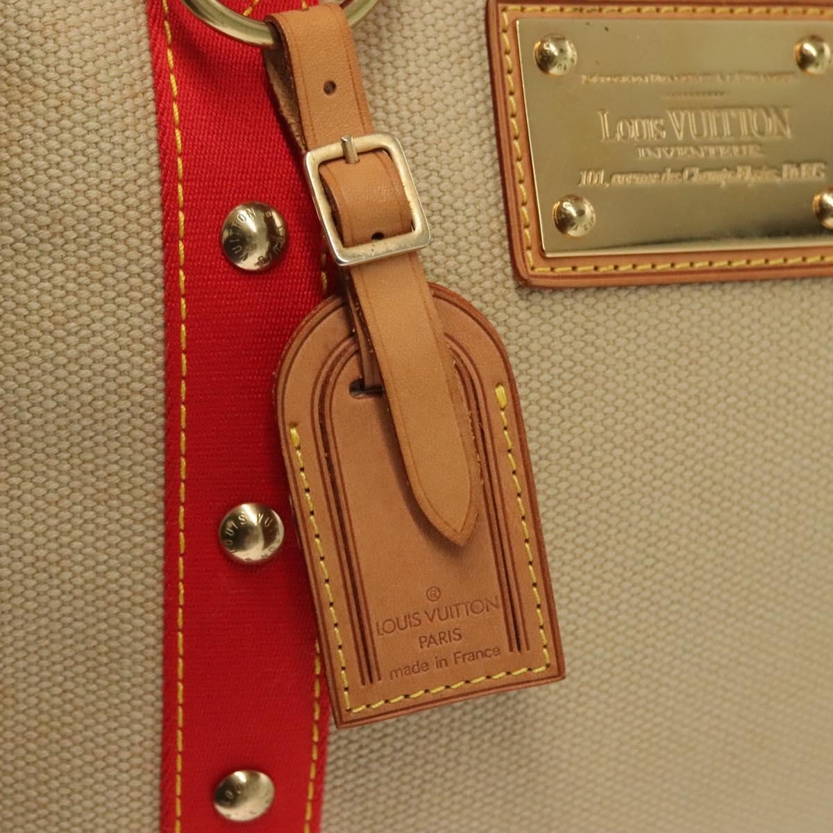 Louis Vuitton Antigua Tote Canvas, BEIGE, CANVAS, Tote bag