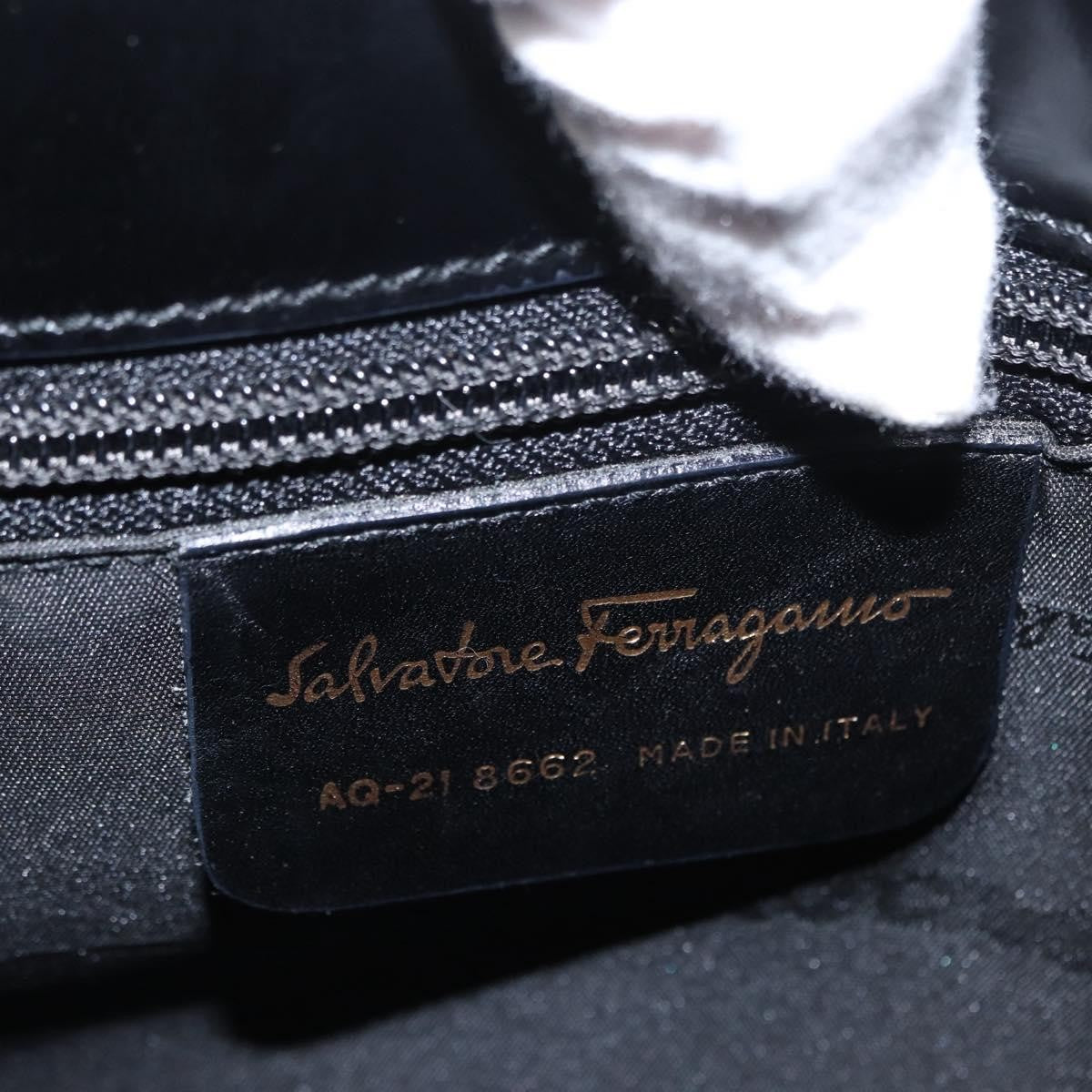 Salvatore Ferragamo Gancini Shoulder Bag Leather, BLACK, LEATHER, Shoulder bag