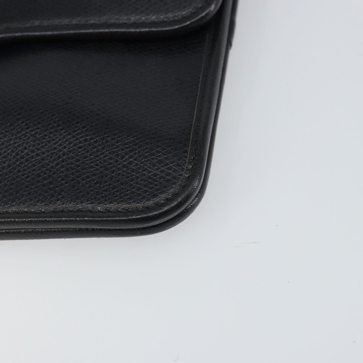 Christian Dior Vintage CD Chain Flap Shoulder Bag Leather, BLACK, LEATHER, Shoulder bag