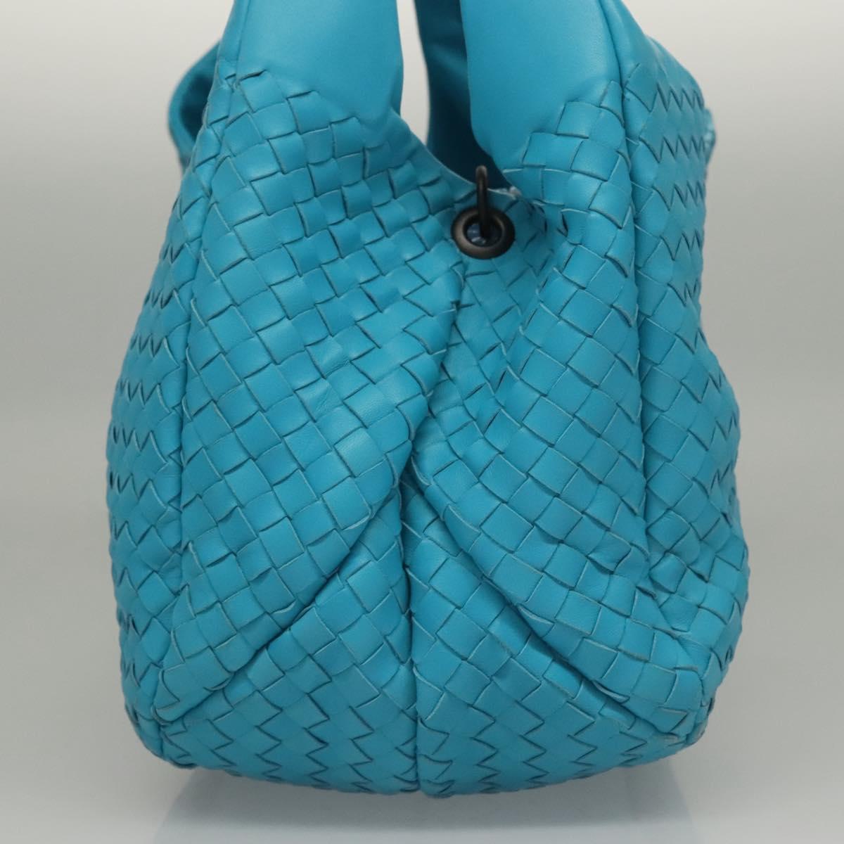 Bottega Veneta Campana Hobo Intrecciato Nappa, BLUE, LEATHER, Handbag