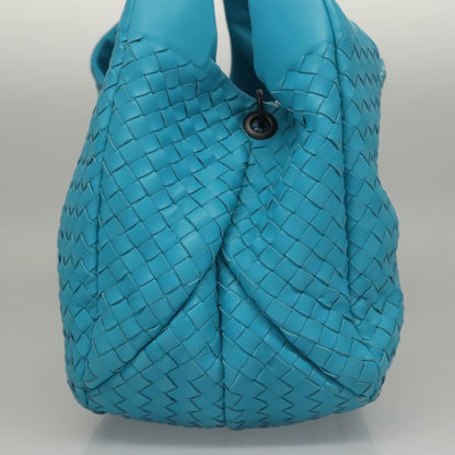 Bottega Veneta Campana Hobo Intrecciato Nappa, BLUE, LEATHER, Handbag