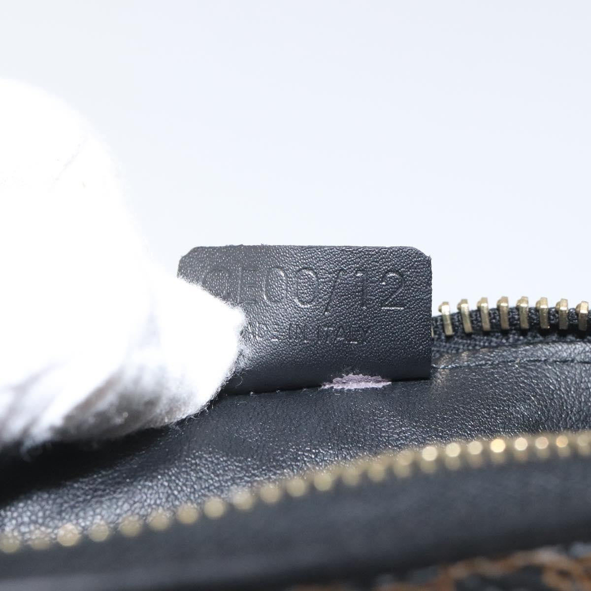 Celine Macadam Pochette Canvas and Leather, BLACK, CANVAS, Clutche & pouche