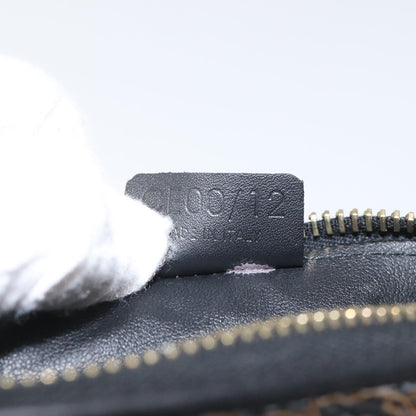 Celine Macadam Pochette Canvas and Leather, BLACK, CANVAS, Clutche & pouche