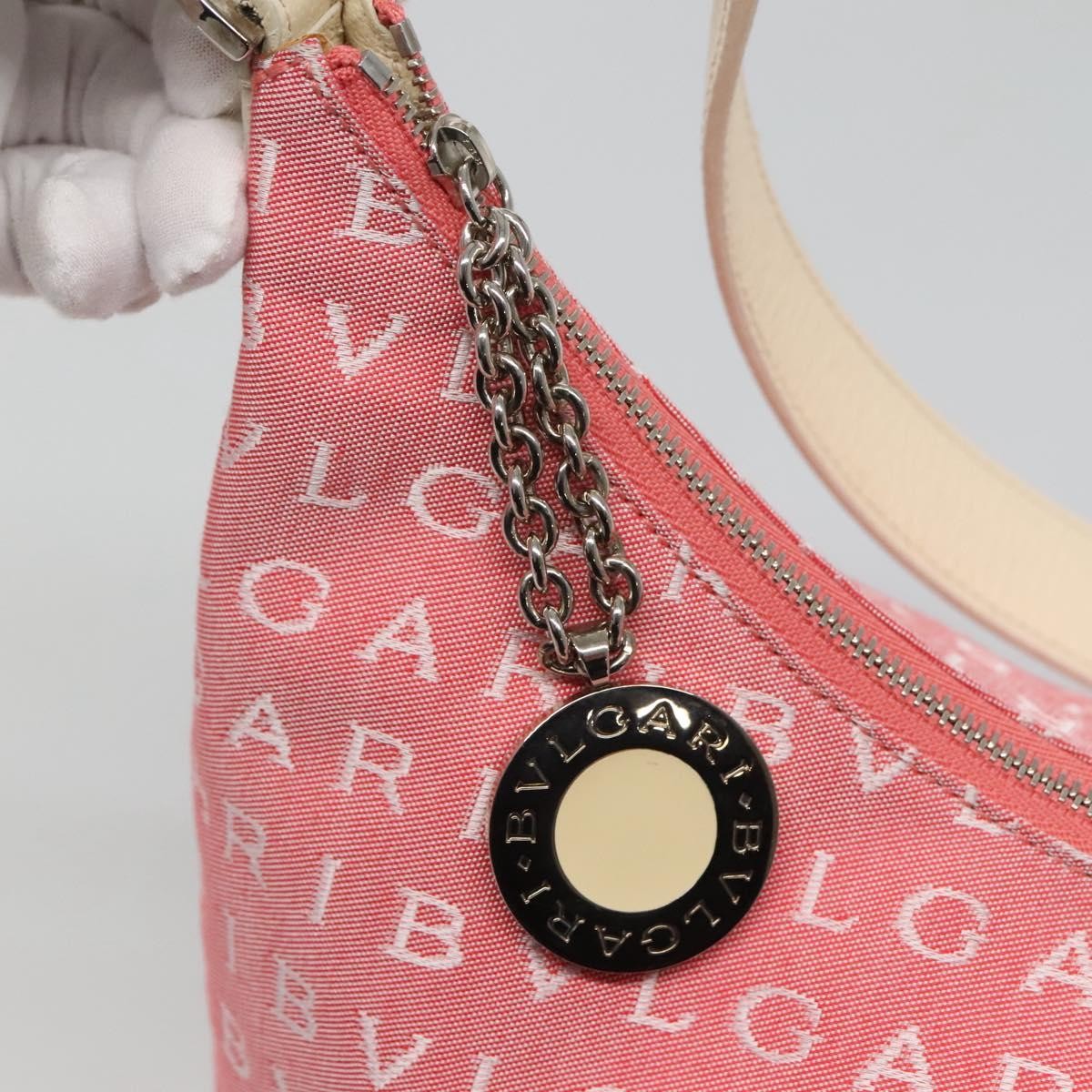 Bvlgari B.Zero1 Logomania Bag Canvas with Leather, PINK, CANVAS, Shoulder bag