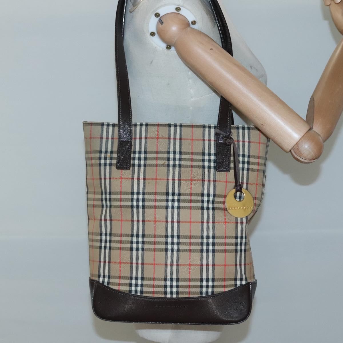 Burberry Nova Check Tote canvas check pattern, BEIGE, CANVAS, Tote bag