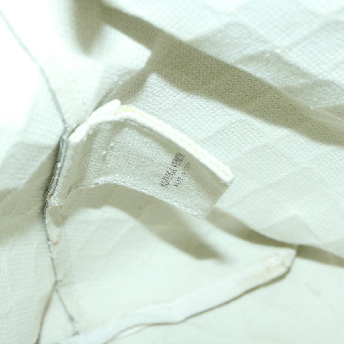 Bottega Veneta Zipped Tote Rubber Intrecciato with Canvas, WHITE, LEATHER, Tote bag