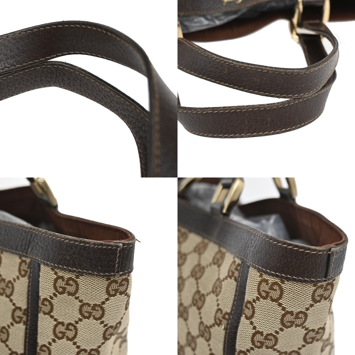 Gucci Abbey D-Ring Tote GG Canvas, BROWN, CANVAS, Tote bag