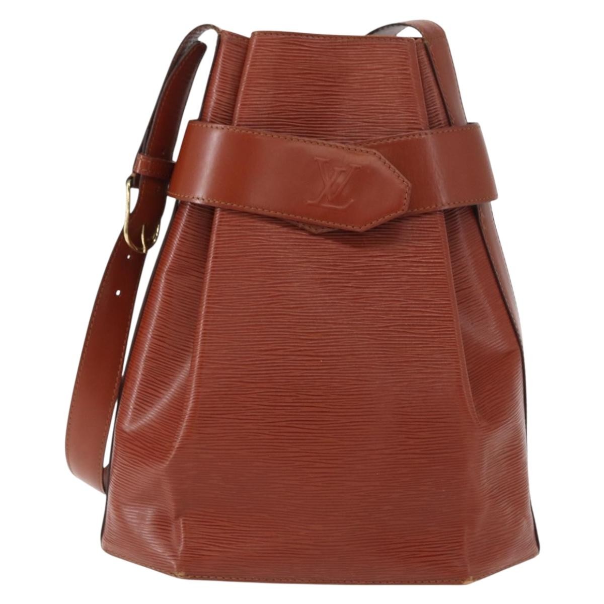 Louis Vuitton Vintage Sac d'Epaule Handbag Epi Leather, BROWN, LEATHER, Shoulder bag