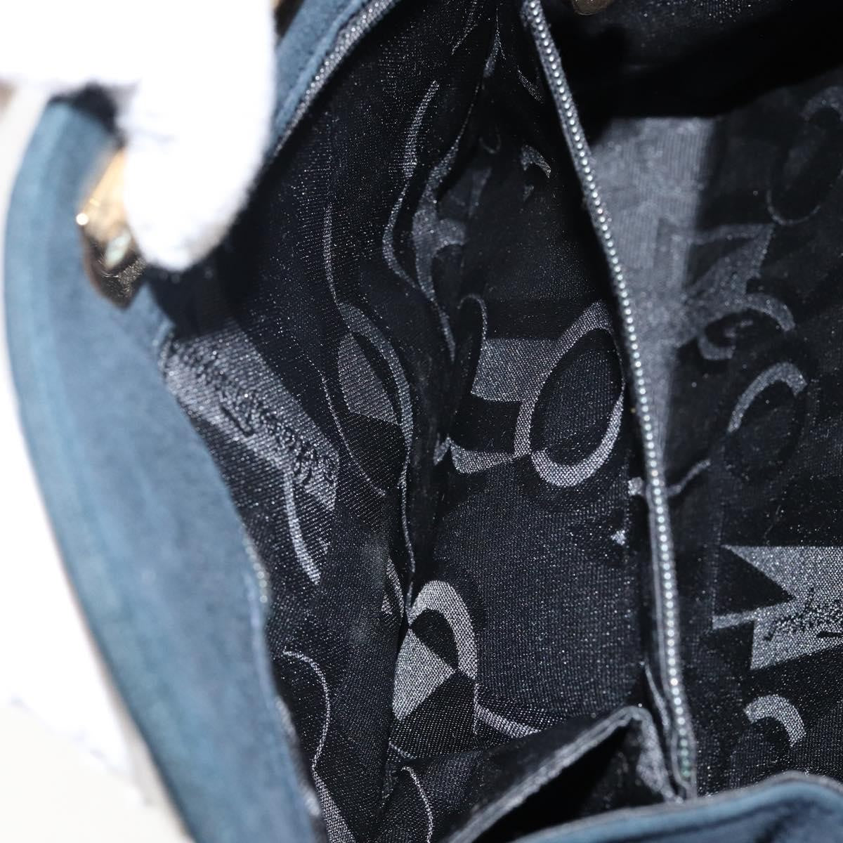 Salvatore Ferragamo Gancini Chain Shoulder bag Suede, NAVY, SUEDE, Shoulder bag