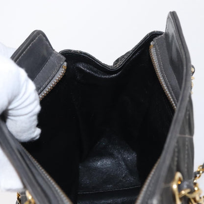 Chanel Vintage Shoulder Bag Satin, GRAY, SATIN, Shoulder bag