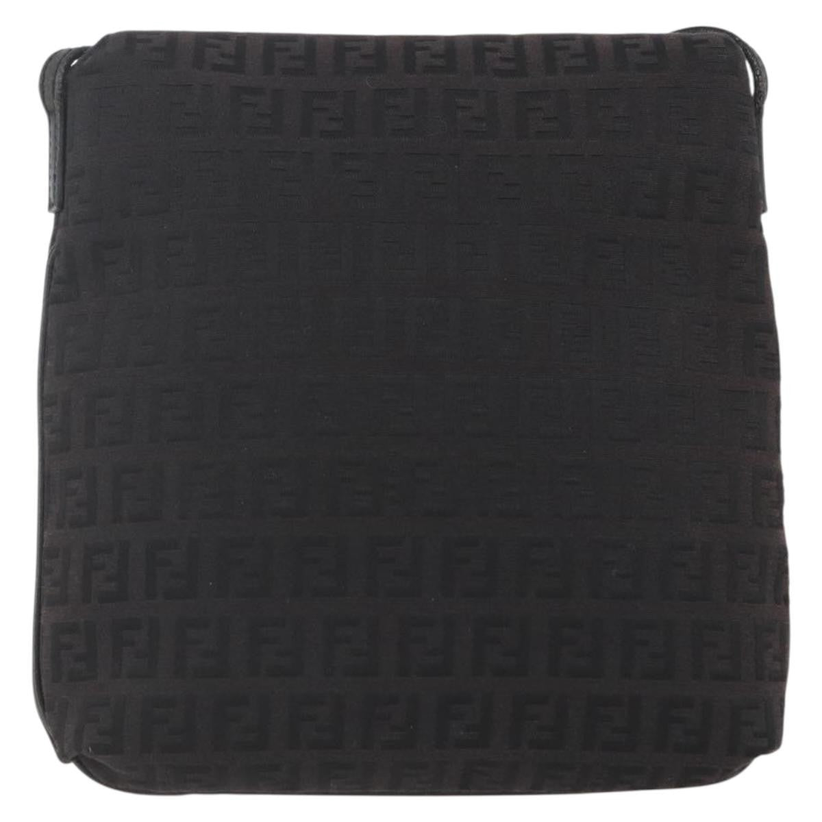 Fendi Vintage Flap Crossbody Bag Zucchino Canvas, BROWN, CANVAS, Shoulder bag