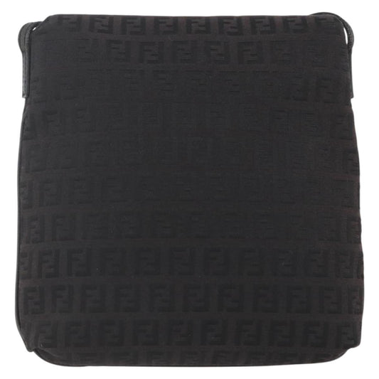 Fendi Vintage Flap Crossbody Bag Zucchino Canvas, BROWN, CANVAS, Shoulder bag