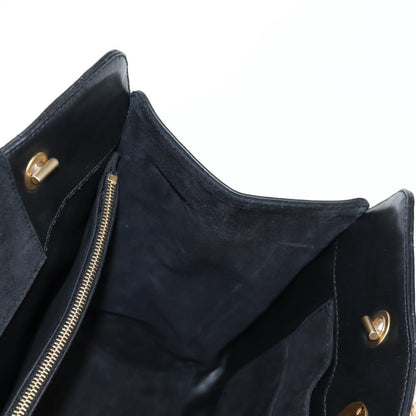 Salvatore Ferragamo Gancini Convertible Tote Quilted Leather, BLACK, LEATHER, Tote bag