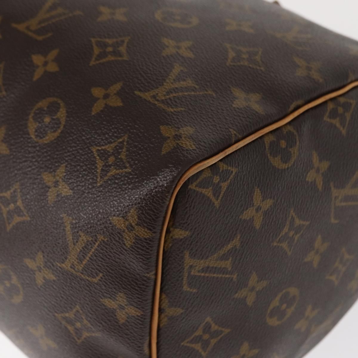 Louis Vuitton Speedy Handbag Monogram Canvas, BROWN, CANVAS, Travel bag