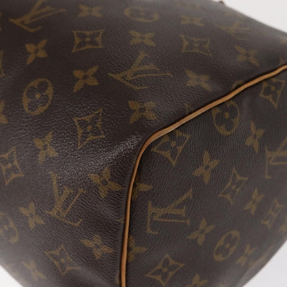 Louis Vuitton Speedy Handbag Monogram Canvas, BROWN, CANVAS, Travel bag
