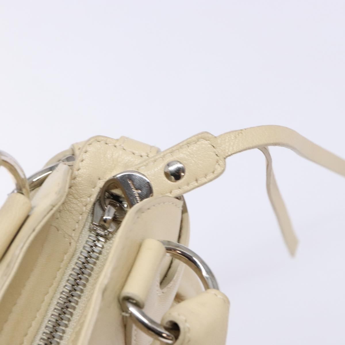 Salvatore Ferragamo Marisa Satchel Leather, ECRU, LEATHER, Handbag