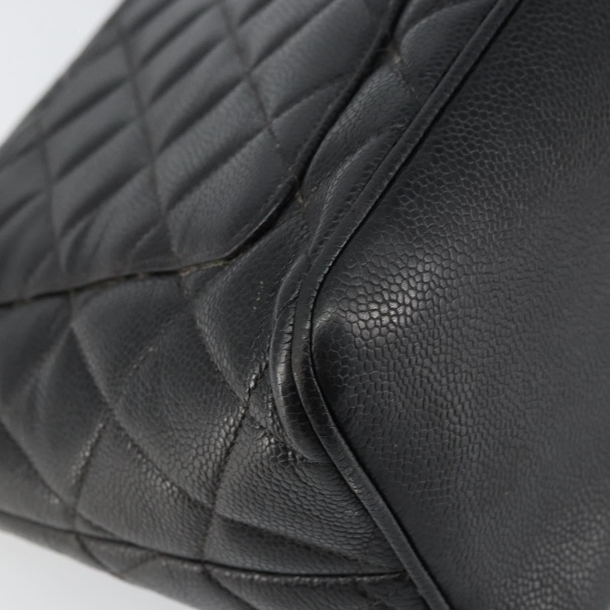 Chanel Medallion Tote Quilted Caviar, BLACK, LEATHER, Tote bag
